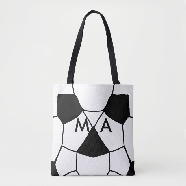 Tote Bag Simple monogramme ajouter votre nom lettre man min (Devant)