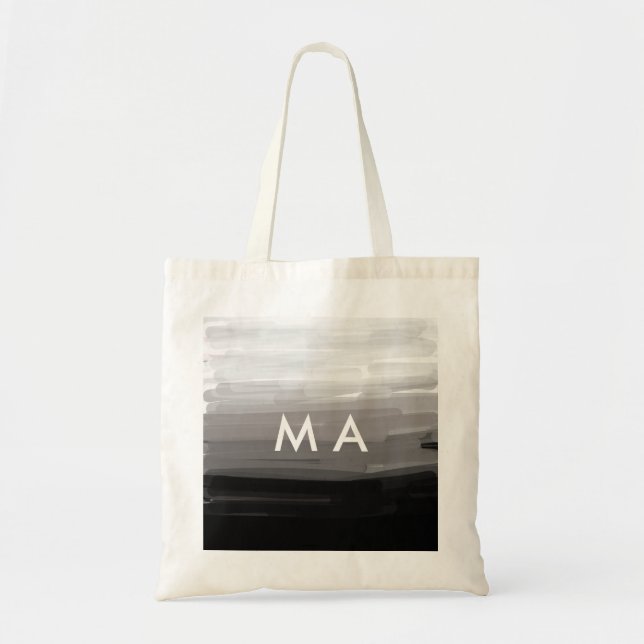 Tote Bag Simple monogramme ajouter votre nom lettre man min (Devant)