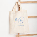 Tote Bag Simple Pastel Bleu Minimaliste Deux Monogrammes No<br><div class="desc">Simple Pastel Bleu Minimaliste Deux Monogrammes Nom sac fourre-tout parfait comme un cadeau pour amis,  collègues,  patrons,  consultants,  professionnels ou hommes d'affaires.</div>