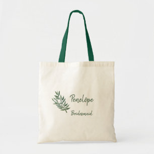 Tote Bag Simple verdure Botanique Bridesmaid faveur