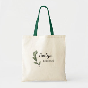 Tote Bag Simple verdure Bridesmaid Mariage Favor Cadeau