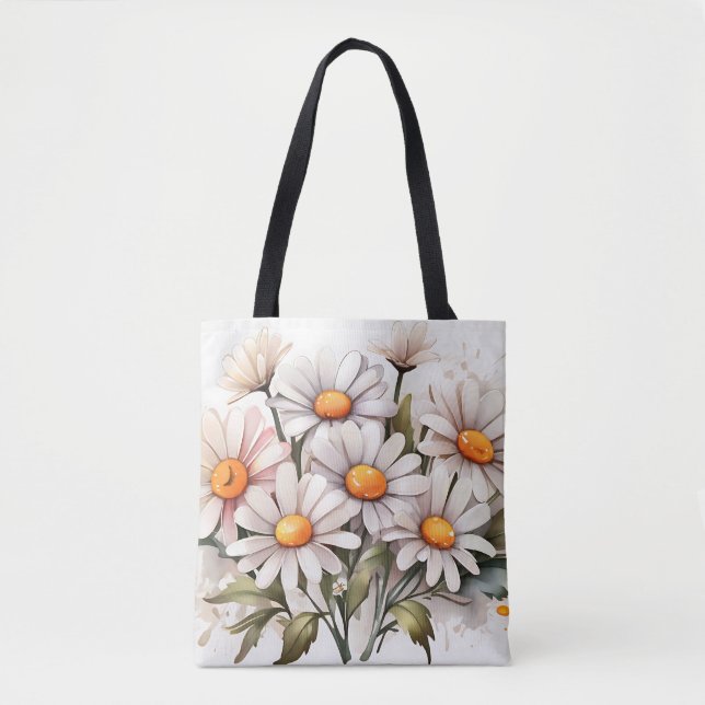 Tote Bag Simples marguerites élégantes (Devant)
