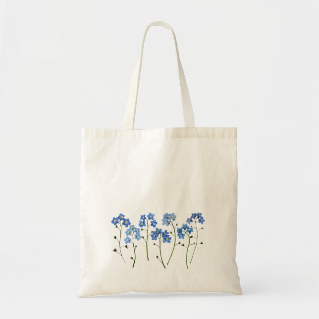 Tote Bag Simplicité naturelle Oubliez-moi-pas les fleurs (Devant)