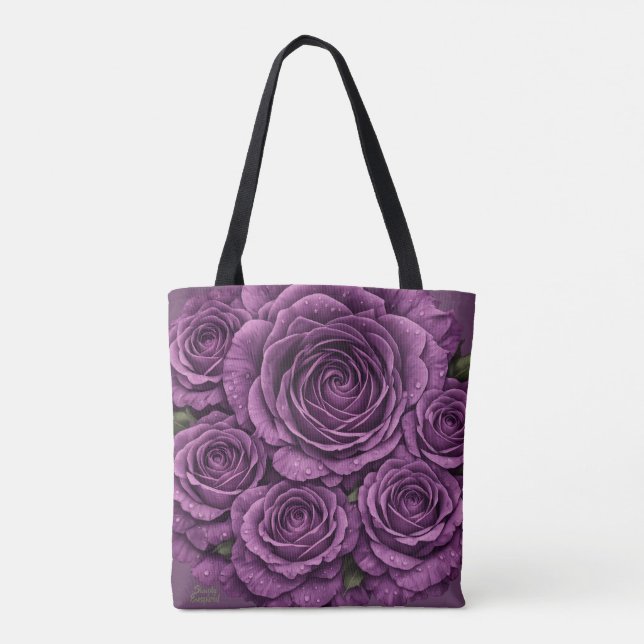 Tote Bag Simply Enspired Roses Violettes (Dos)