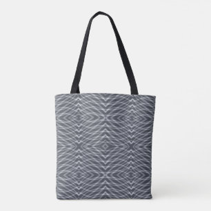 Tote Bag Sine Wave Pulse Signal moderne Art Abstrait Design