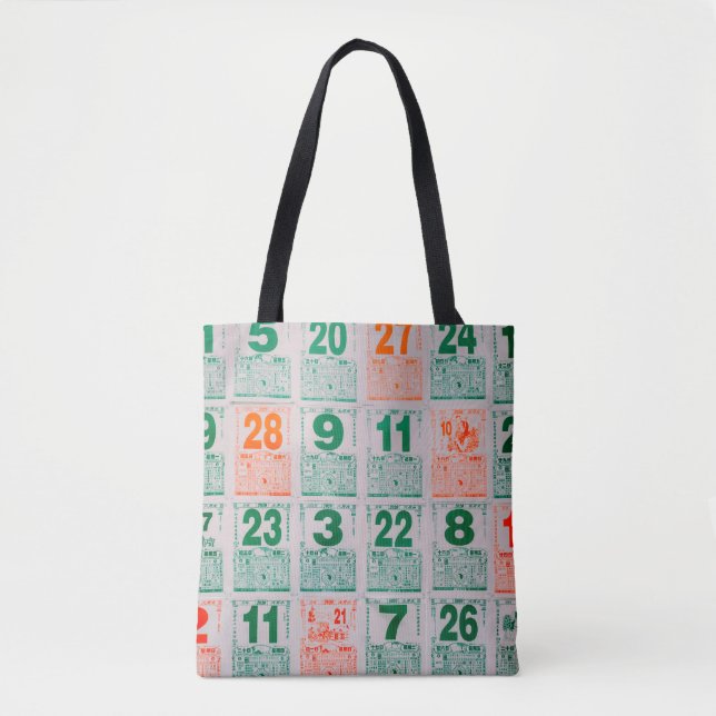 Tote Bag Singapour-21 JUL 2019 : Pap calendrier chinois Vin (Devant)