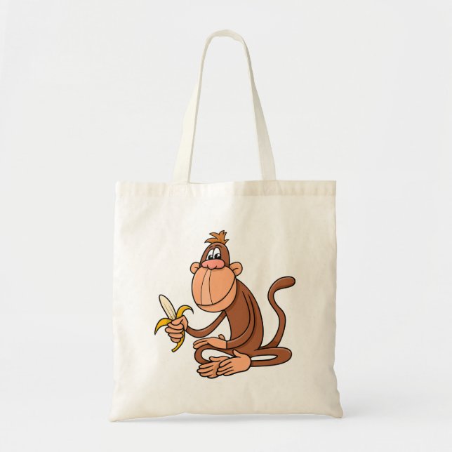 Tote Bag Singe avec la banane (Devant)
