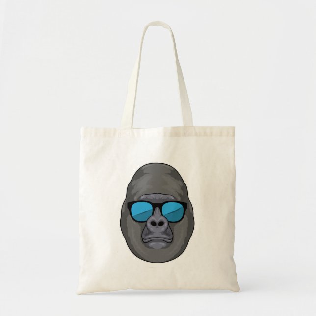 Tote Bag Singe avec lunettes de soleil (Devant)