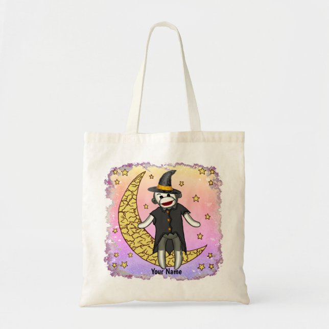 Tote Bag Singe chaussette sorcière  (Devant)