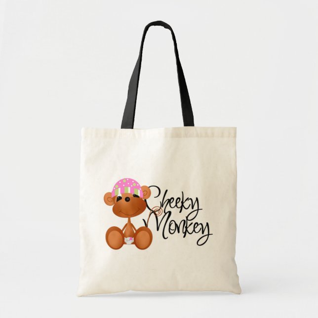 Tote Bag Singe effronté - T-shirts et cadeaux de fille (Devant)