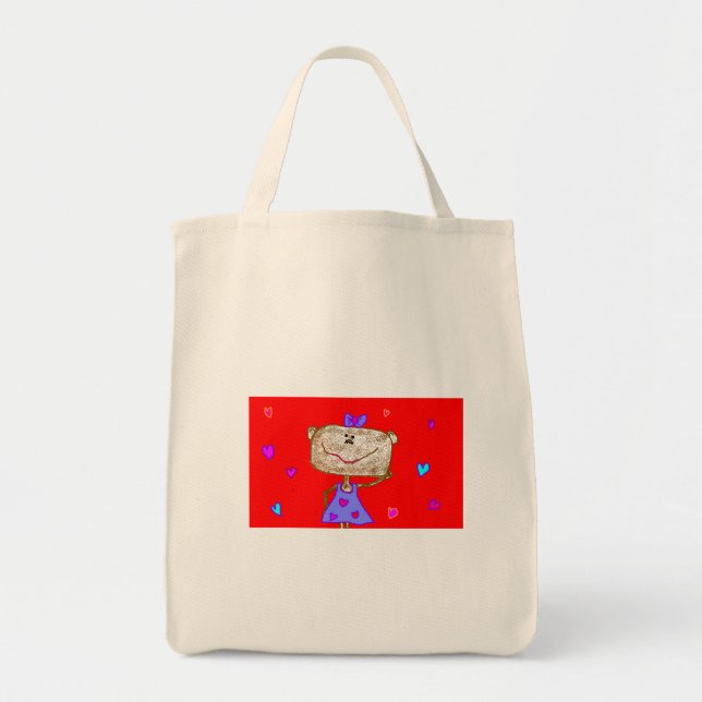 Tote Bag Singe Fourre-tout de Saint-Valentin (Devant)