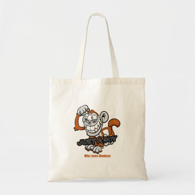 Tote Bag singe juste un garçon  (Devant)
