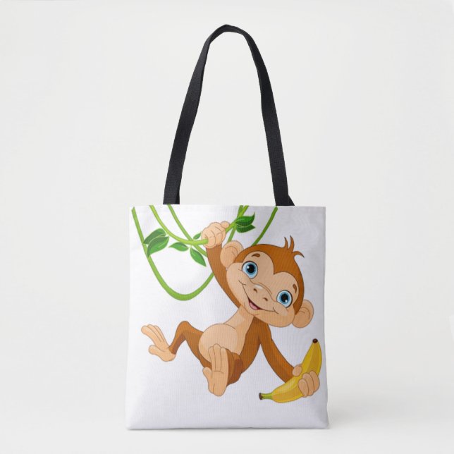 Tote Bag Singe mignon de bébé (Devant)