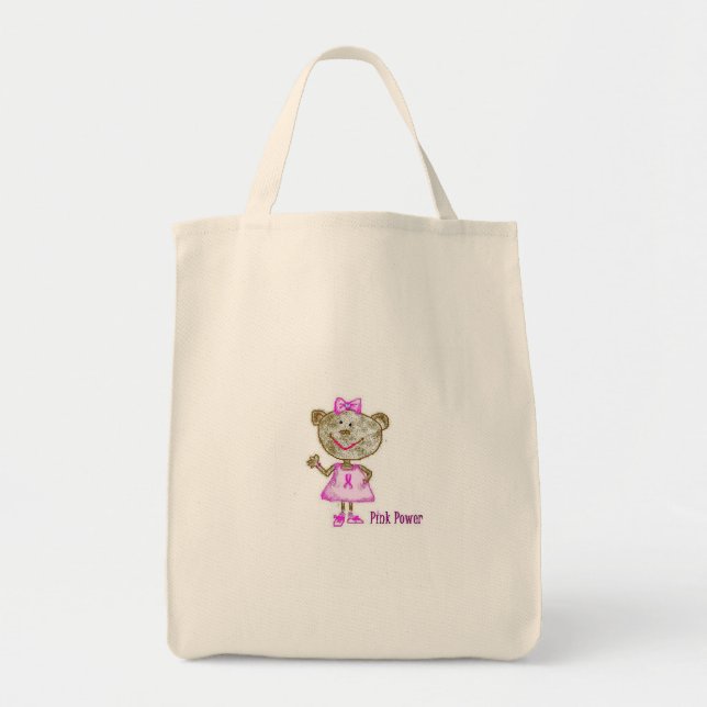 Tote Bag Singe rose Fourre-tout de puissance (Devant)