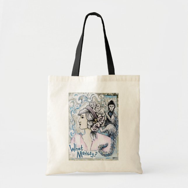Tote Bag Singe sur mon dos, produits d'art (Devant)