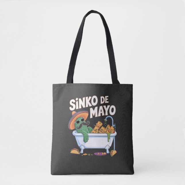 Tote Bag Sinko de Mayo Cinco De Mayo Cactus Drôle (Devant)