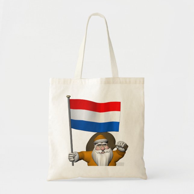 Tote Bag Sinterklaas With Ensign Of The Netherlands (Devant)