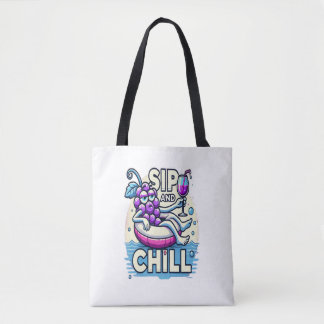 Tote Bag Sip Et Chill Fourre-tout