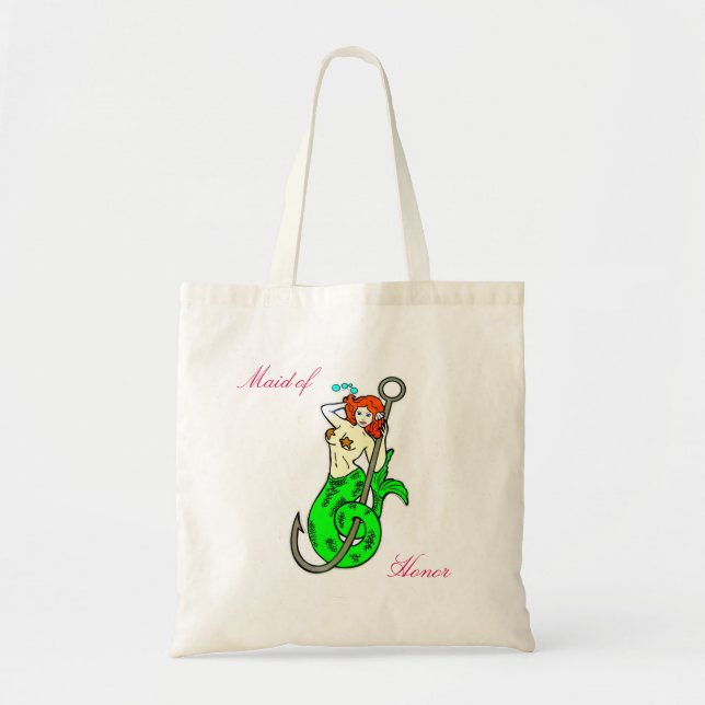 Tote Bag Sirène à tête rousse d'honneur (Devant)