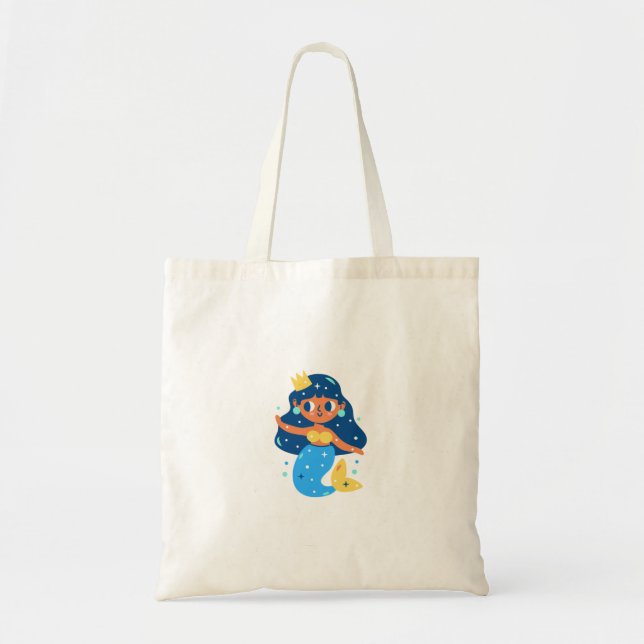 Tote Bag Sirène bleu (Devant)