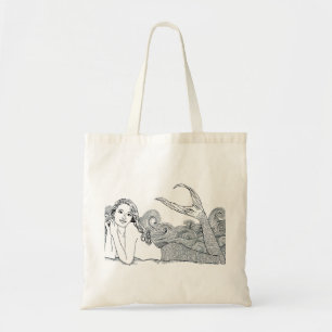 Tote Bag Sirène bouclée de vague de Fourre-tout de budget