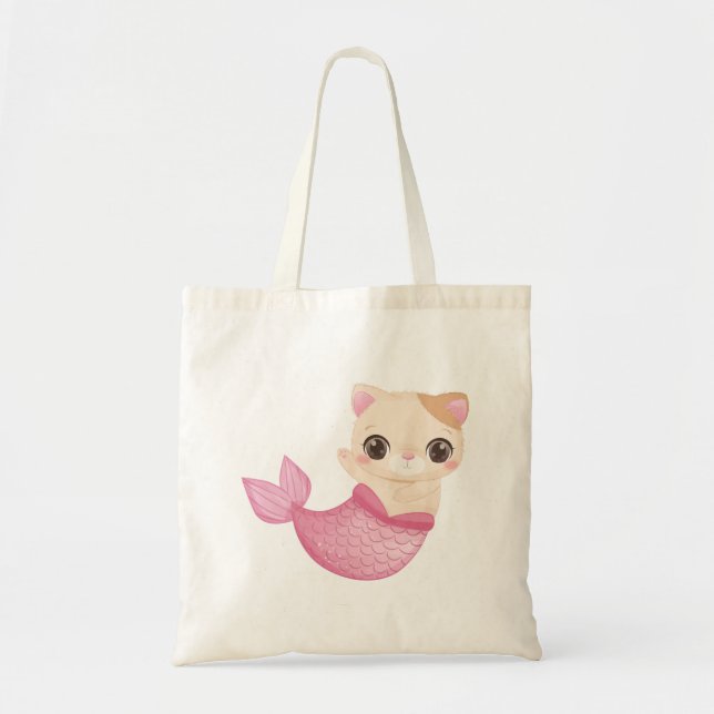 Tote Bag Sirène de chat adorable (1) (Devant)
