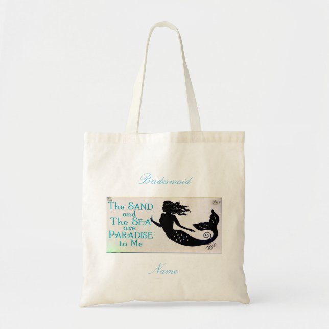 Tote Bag Sirène de mer et sable de Bridesmaid (Devant)