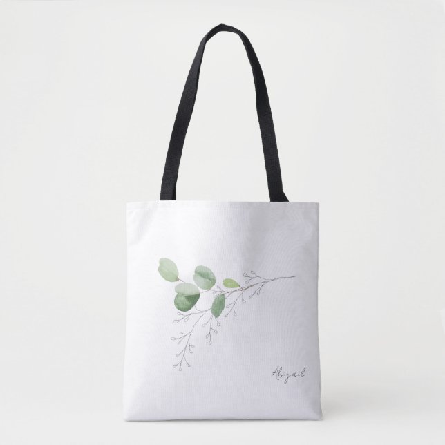 Tote Bag Sirène de printemps Botanique Personnalisée Fourre (Devant)