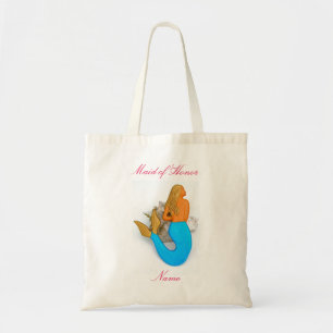 Tote Bag Sirène d'honneur à cheveux dorés