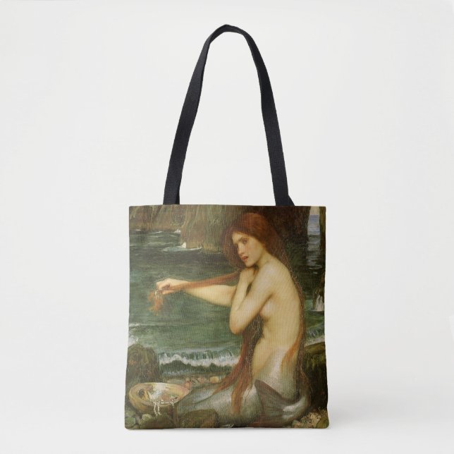 Tote Bag Sirène par John William Waterhouse (Devant)