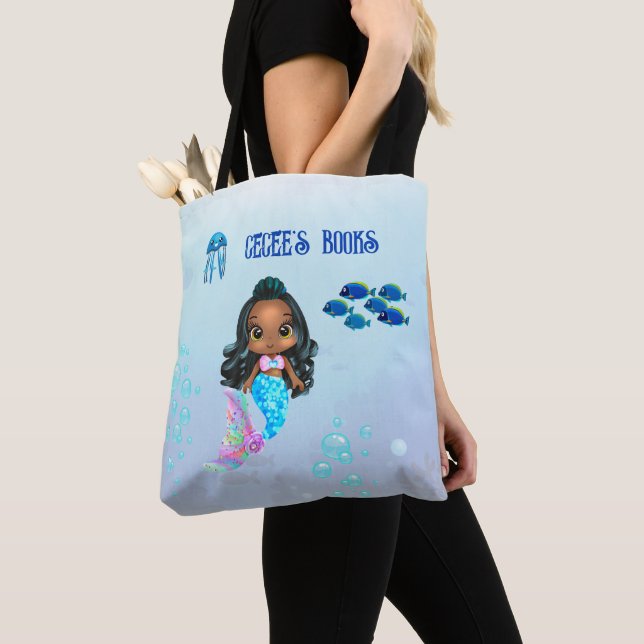 Tote Bag Sirène personnalisée (De près)