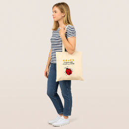 Tote Bag Sister custom text ladybug