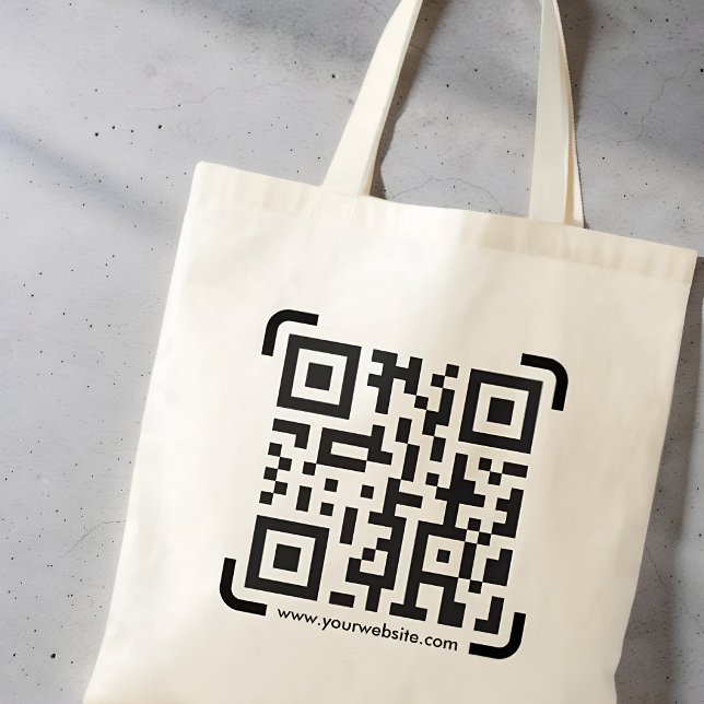 Tote Bag Site Web de Code QR Business Scan Moderne Simple (Créateur téléchargé)