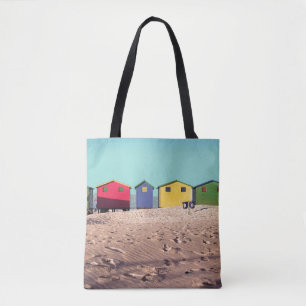 Tote Bag Six huttes colorées   Cape Town, Afrique du Sud de