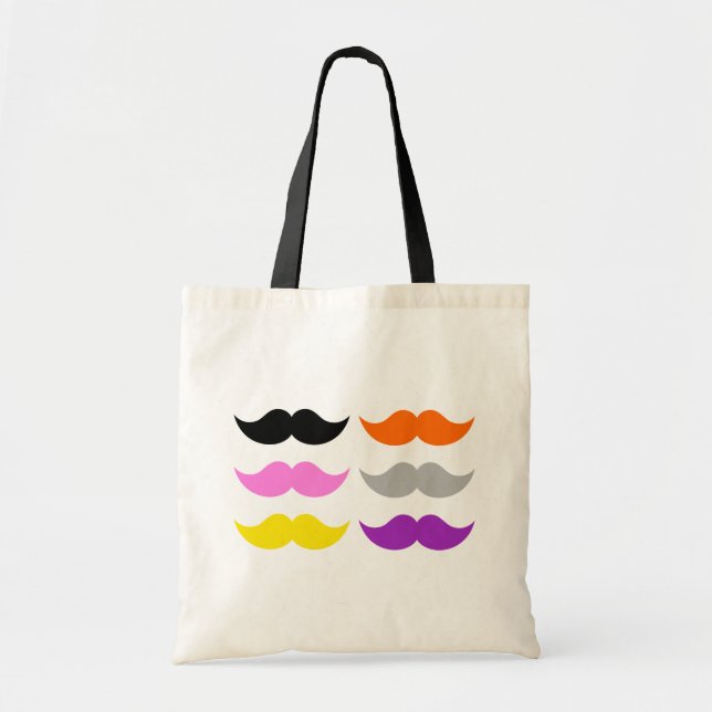 Tote Bag Six moustaches colorées de moustaches (Devant)