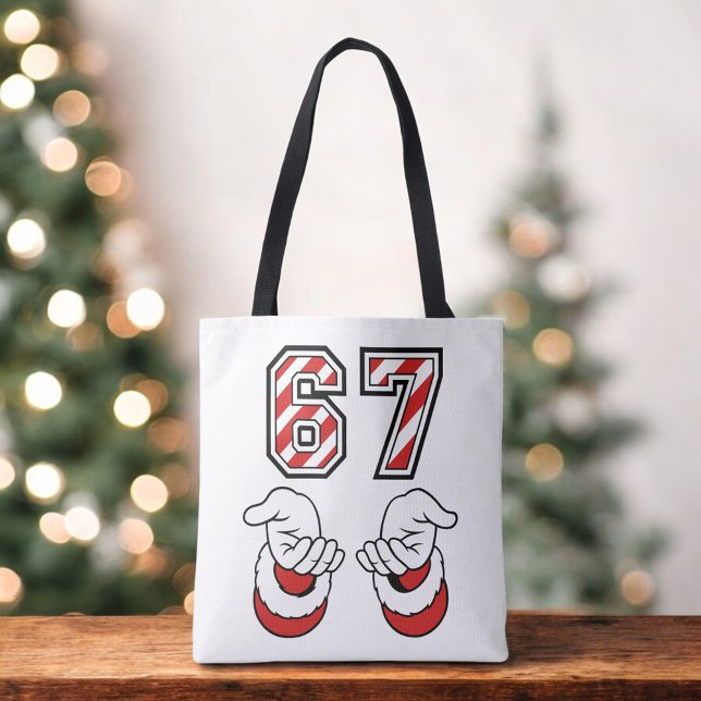 Tote Bag  Six Seven 67 6 7 Festive Christmas Meme Holiday (Créateur téléchargé)
