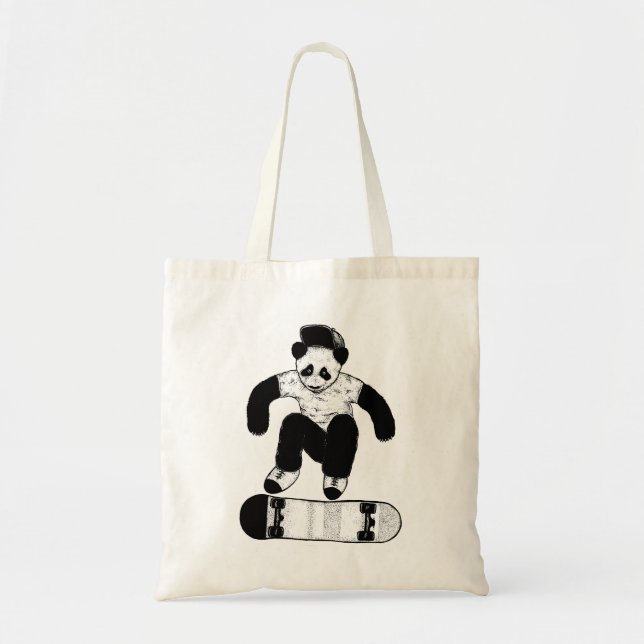 Tote Bag Skateboard Panda (Devant)