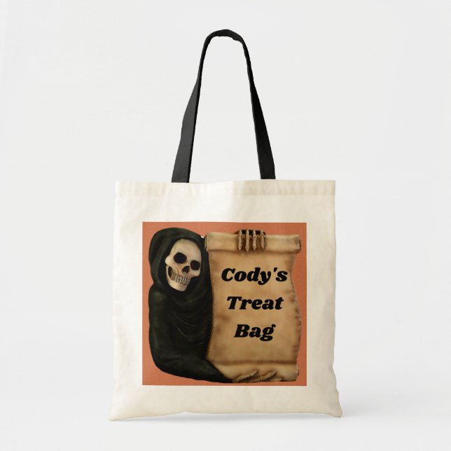 Tote Bag Skeleton d'Halloween (Devant)