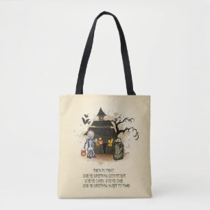 Tote Bag Skeleton et Halloween Haunted House