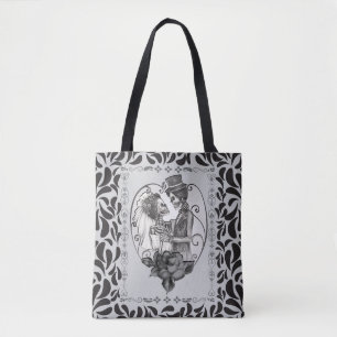 Tote Bag Skeleton Love Couple Mariage Danse