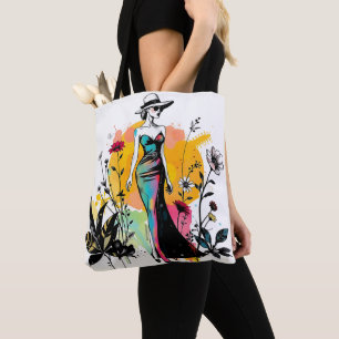 Tote Bag Sketch & Bloom Réversible Double face ✏️🌸