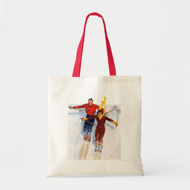 Tote Bag Ski alpin de couples (Devant)