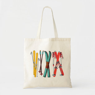 Tote Bag Ski amusant Ski coloré Ski skieur