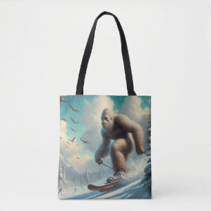 Tote Bag Ski Bigfoot