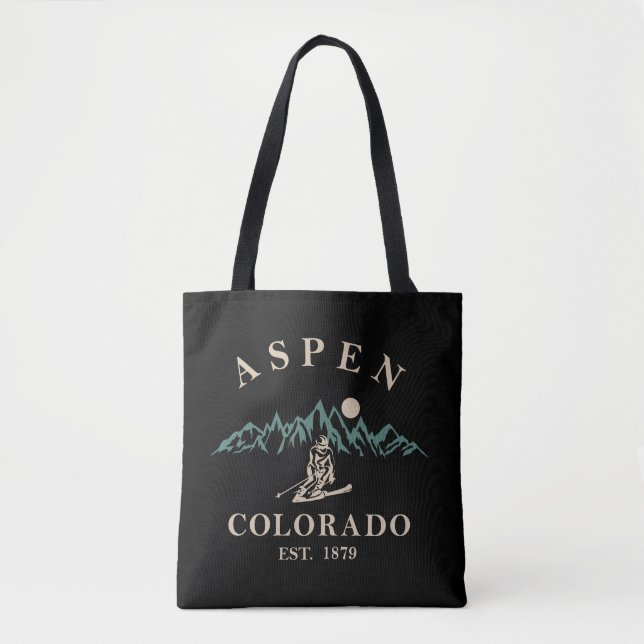 Tote Bag Ski d'Aspen Colorado (Devant)