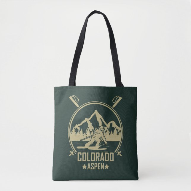 Tote Bag Ski d'Aspen Colorado (Devant)