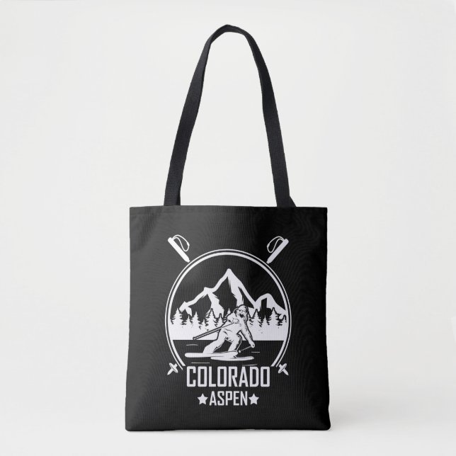 Tote Bag Ski d'Aspen Colorado (Devant)