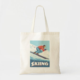 Tote Bag Ski est croire Retro Print