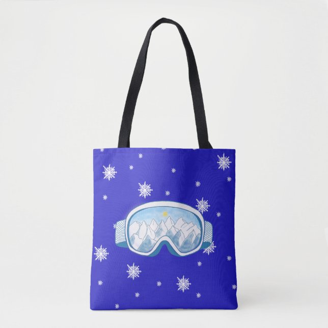 Tote Bag Ski Goggers Snowflake Dance (Devant)