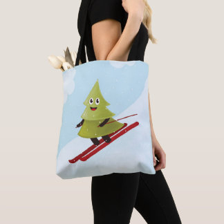 Tote Bag Ski Pine Arbre Cute Sports Neige hiver